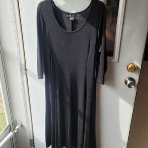Black Three Quarter Sleeve Dress